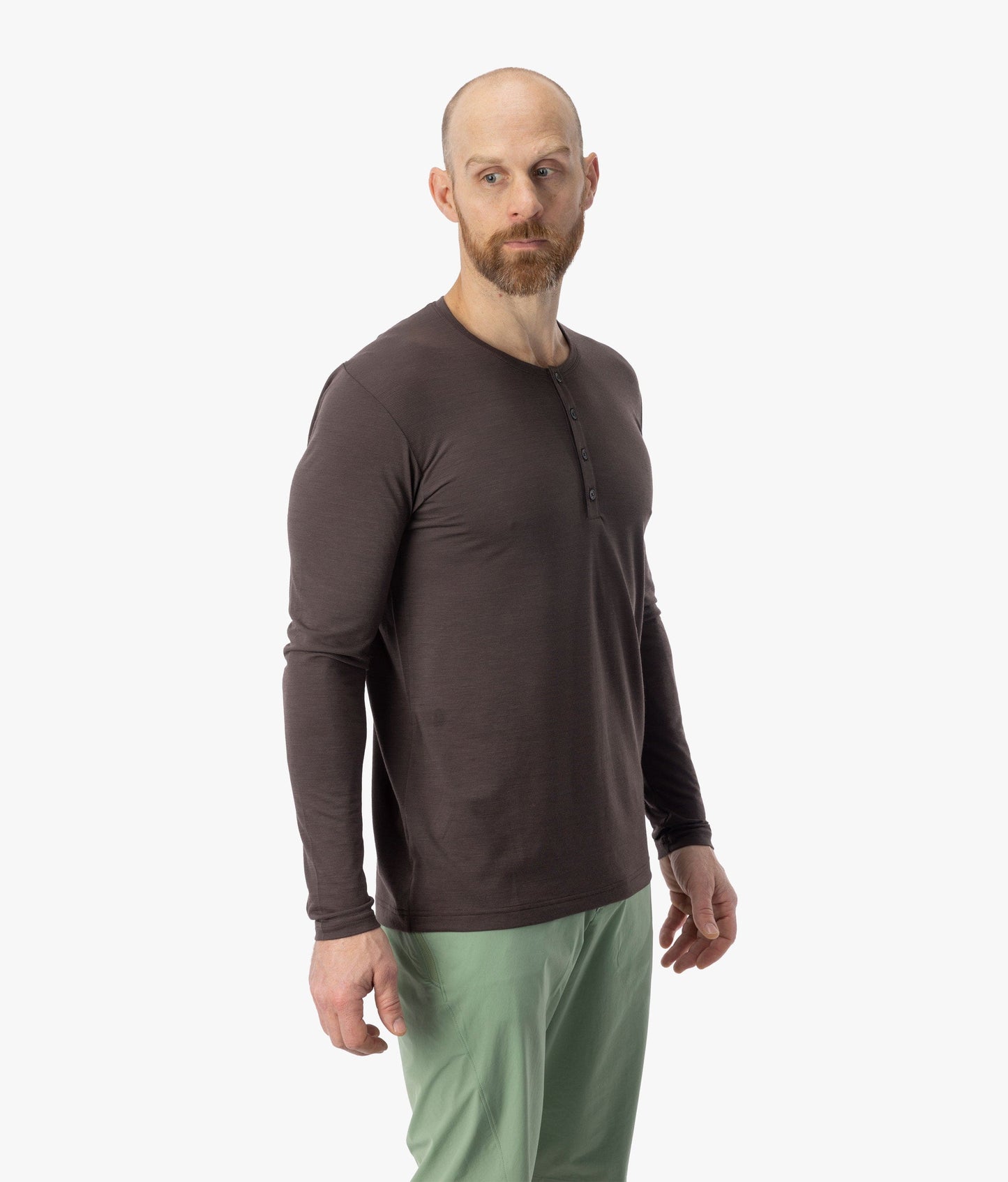 7mesh Men Peat / XS Men's Desperado Merino Henley LS