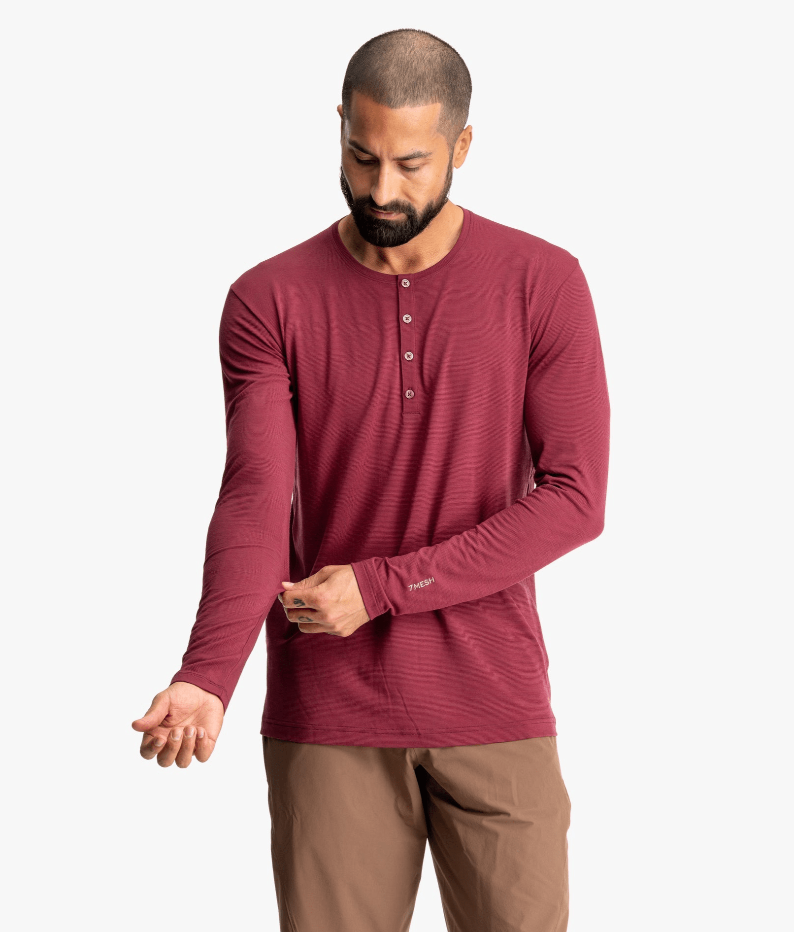 7mesh Men Port / XS Men's Desperado Merino Henley LS